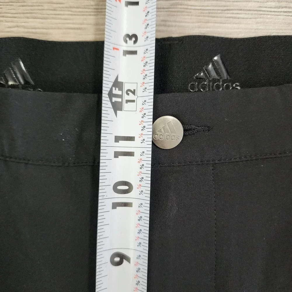 Adidas Prime‎ Green Chino Golf Performance Shorts Mens Black Flat Front Size 40